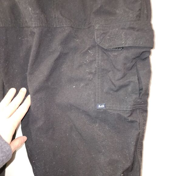 5.11 tactical mens cargo nylon black pants pockets velcro 42/30 - Picture 9 of 16